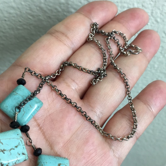 🖤Turquoise & silver necklace - Picture 8 of 10
